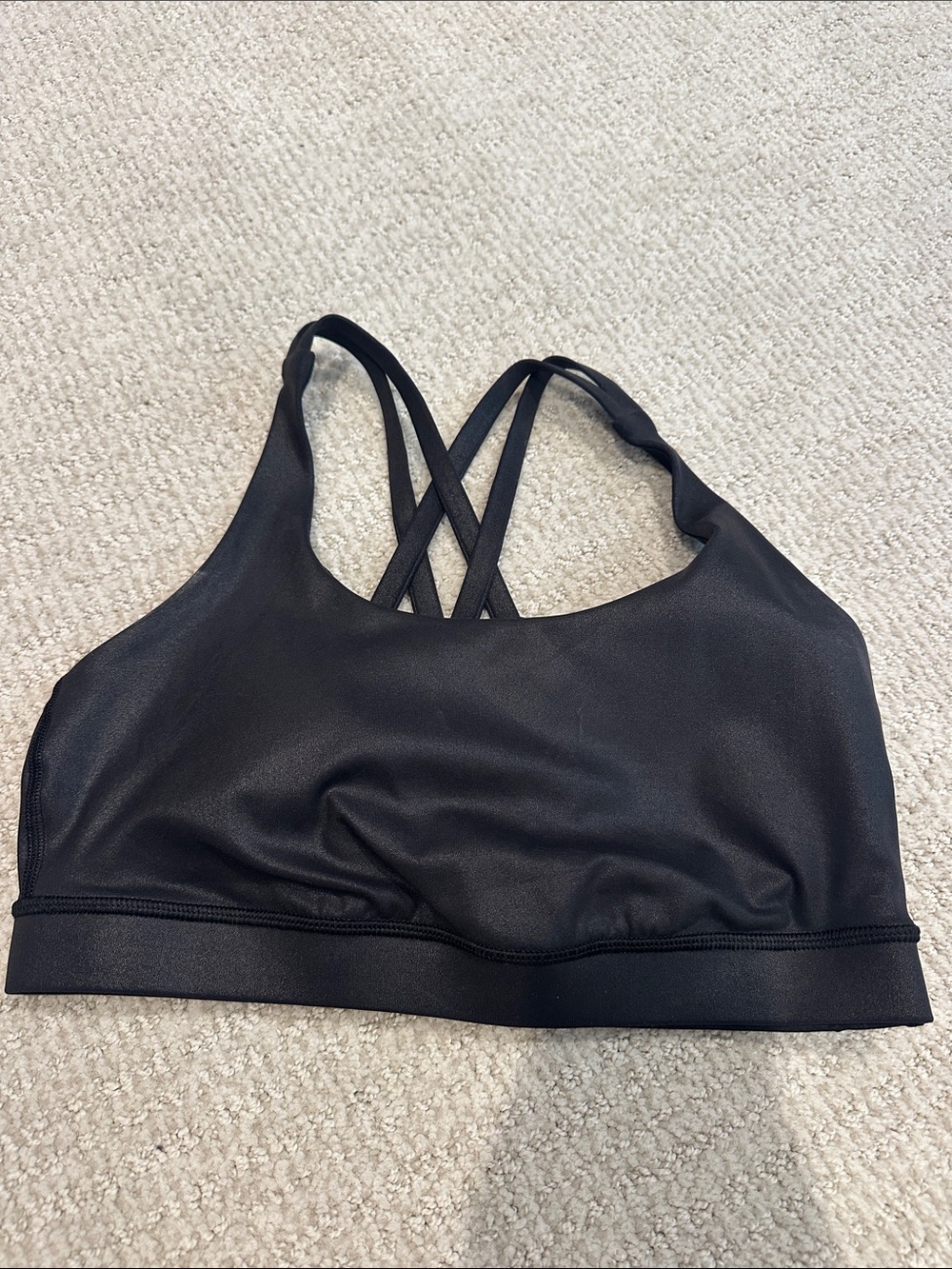 lululemon athletica Black Energy Sports Bra *Shine